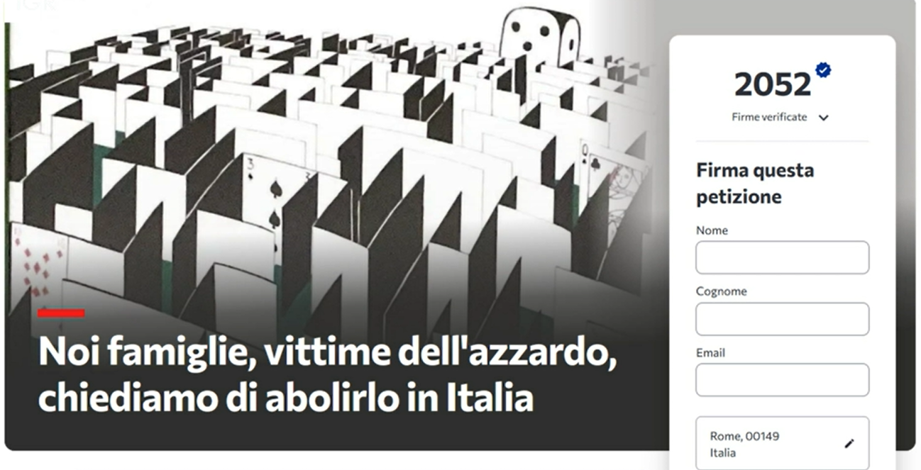 Il gioco che annienta le famiglie. Vietare l'azzardo